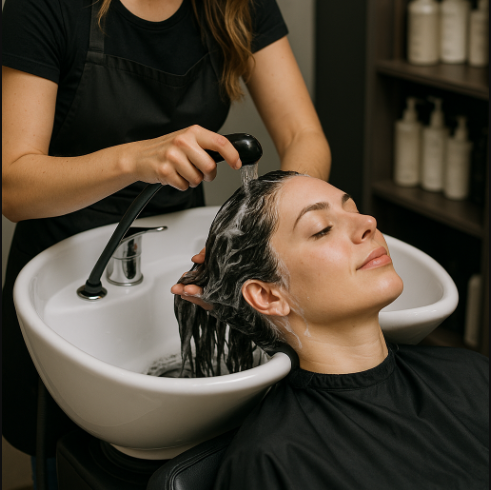 corte lavado y brushing en peluqueria