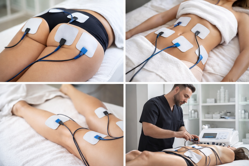 tratamiento ondas rusas electrodos estimulacion